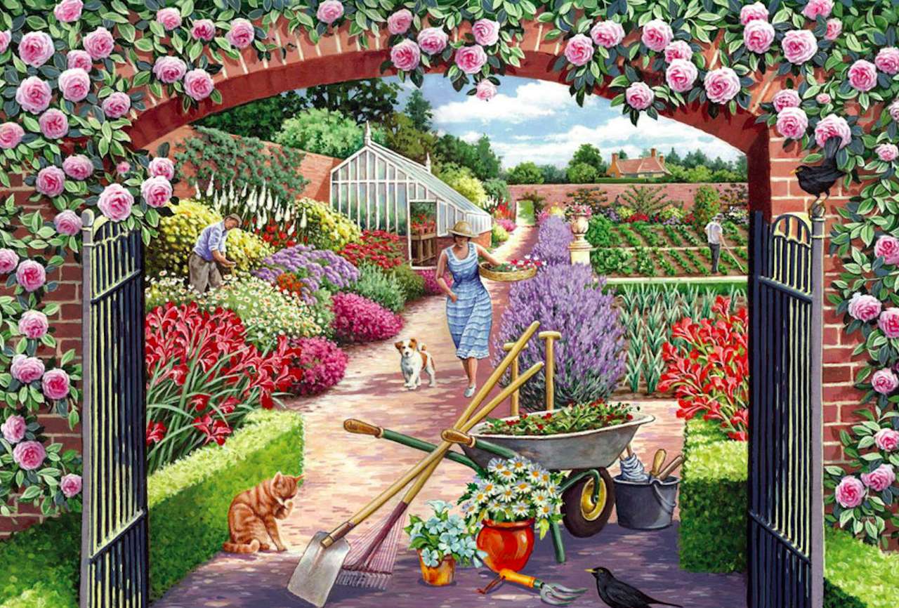 Jardinage - une belle vue puzzle en ligne
