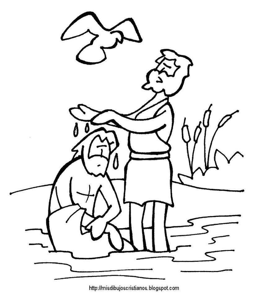 Крещение Иисуса онлайн-пазл