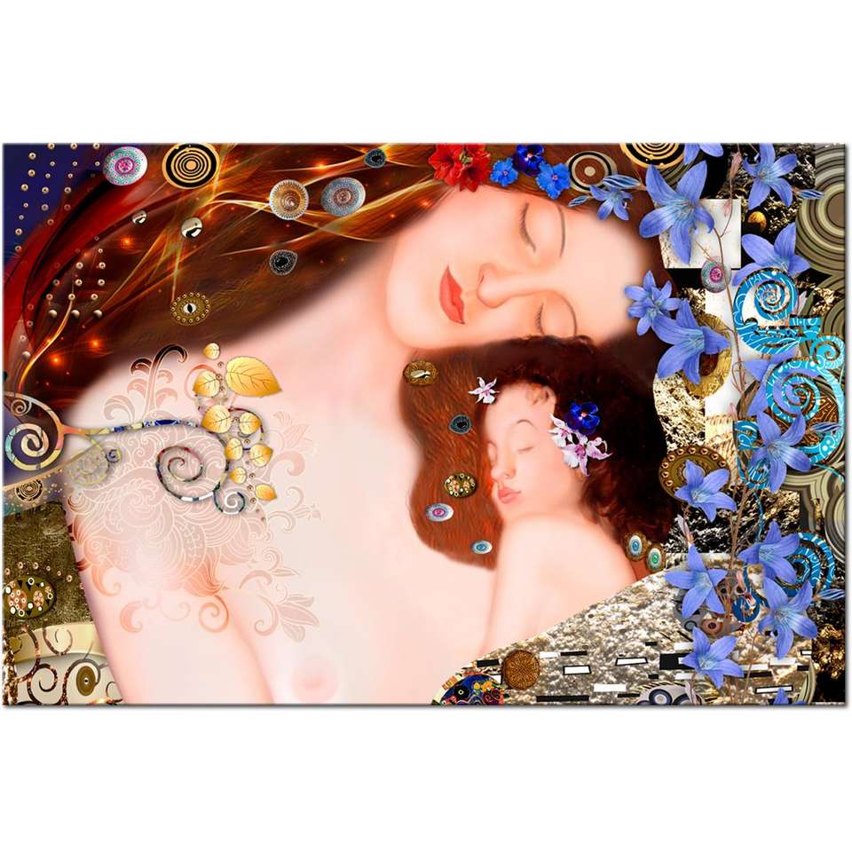 Gustav Klimt-Ein Mutterbild Online-Puzzle