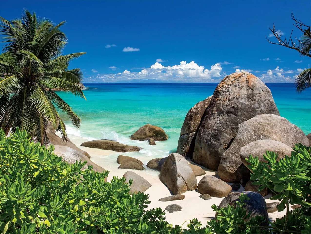 Красиво място на земята - Сейшелите онлайн пъзел