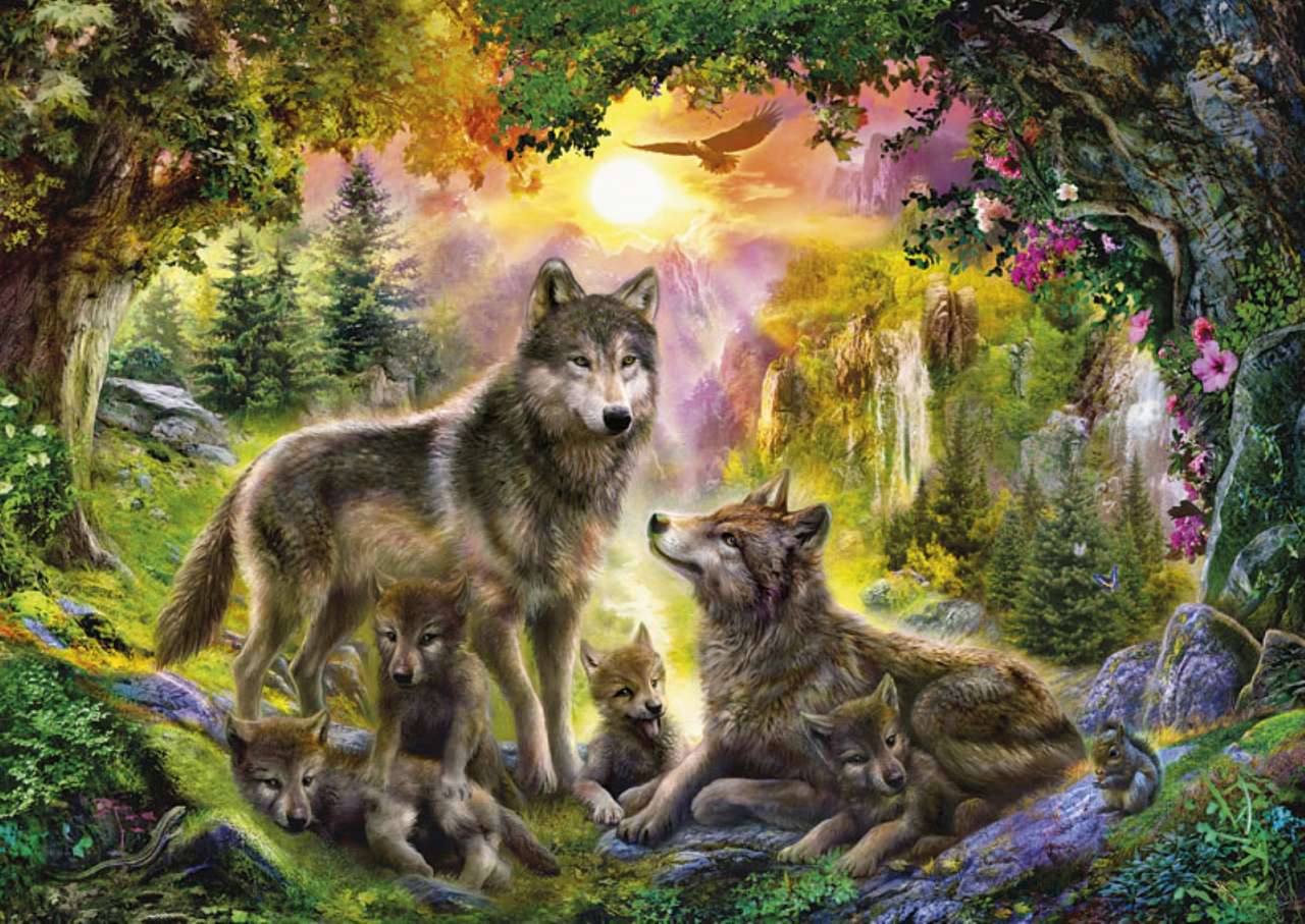 la famiglia dei lupi puzzle online