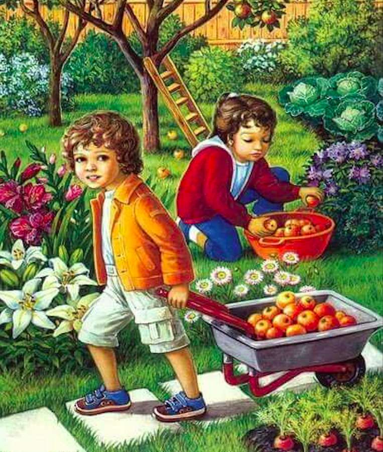 Pequenos jardineiros trabalhadores :) quebra-cabeças online