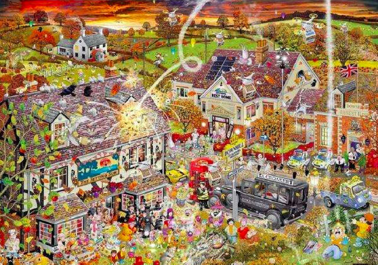 Město na podzim online puzzle