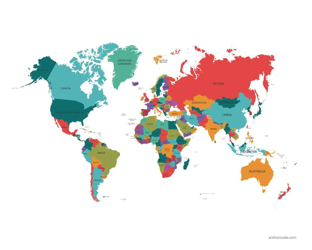 kontinenter pussel på nätet