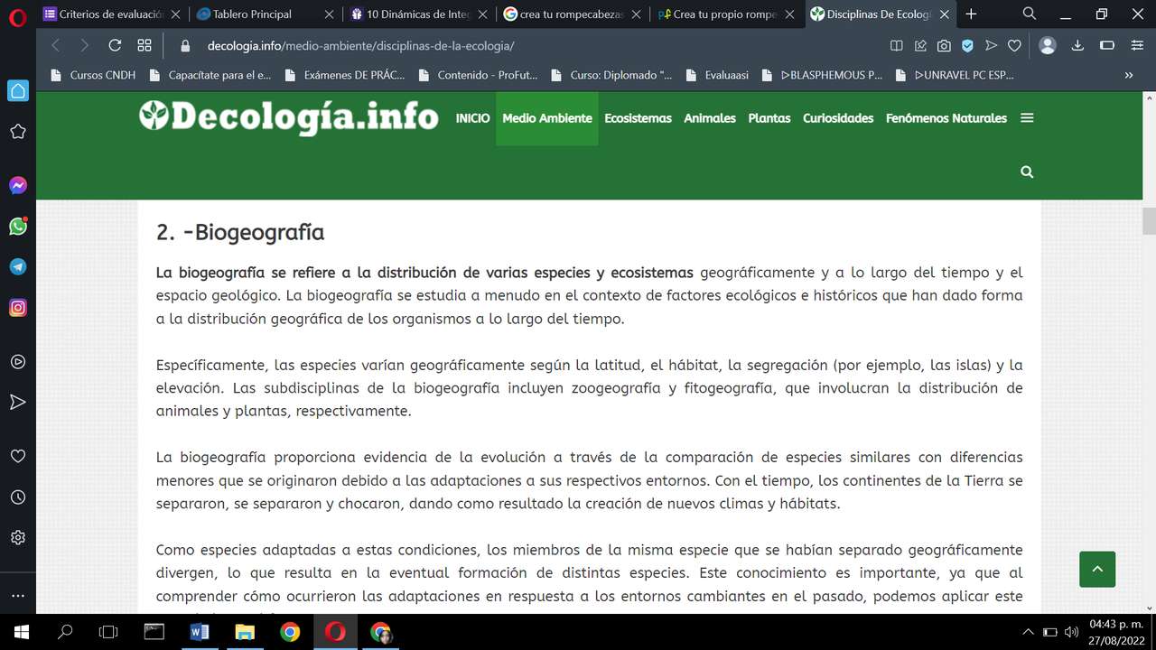 生態学分野 ジグソーパズルオンライン