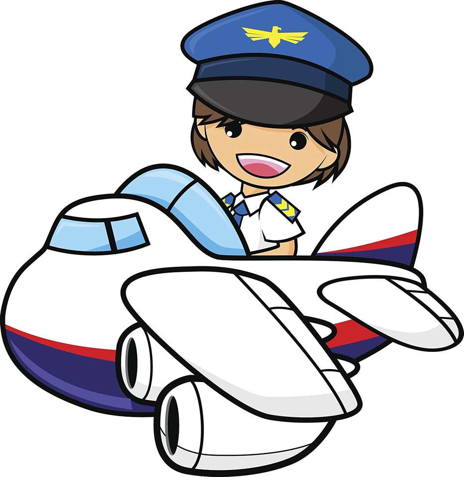 Пилот, самолет, наслаждайся, счастье, пилот, пилот, булавка пазл онлайн