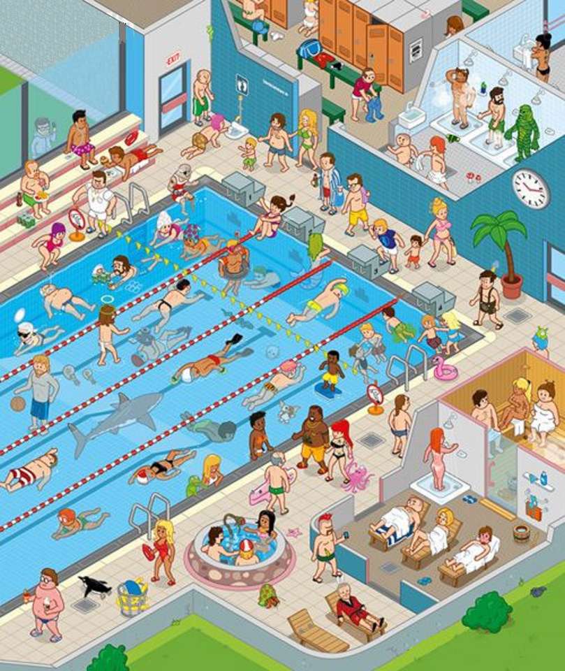 In het zwembad online puzzel