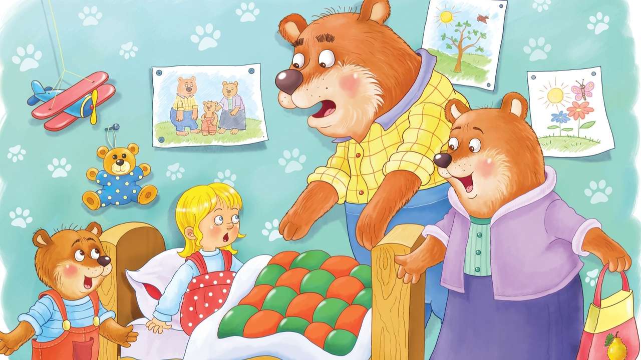 Curly e os três ursos quebra-cabeças online