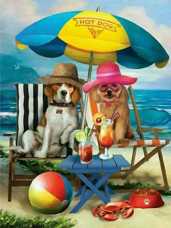 Cani sulla spiaggia #202 puzzle online
