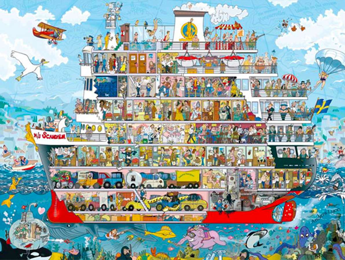 A cruise on a tourist ship online puzzle