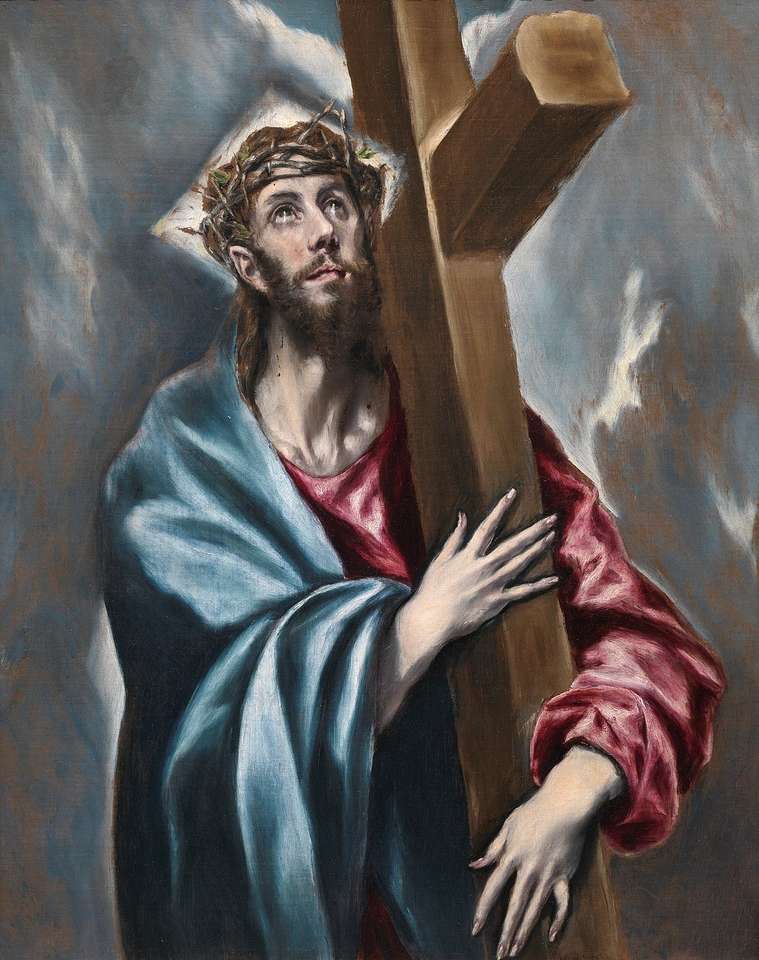 Kristus s křížem online puzzle