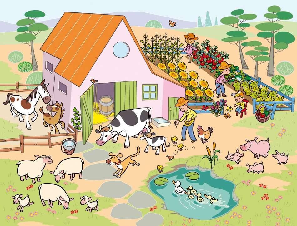 Lessen op de boerderij legpuzzel online