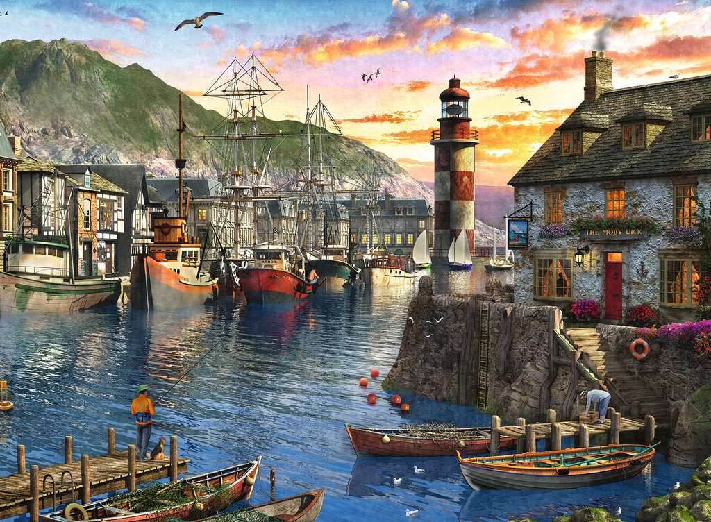 Bucht mit Leuchtturm Puzzlespiel online