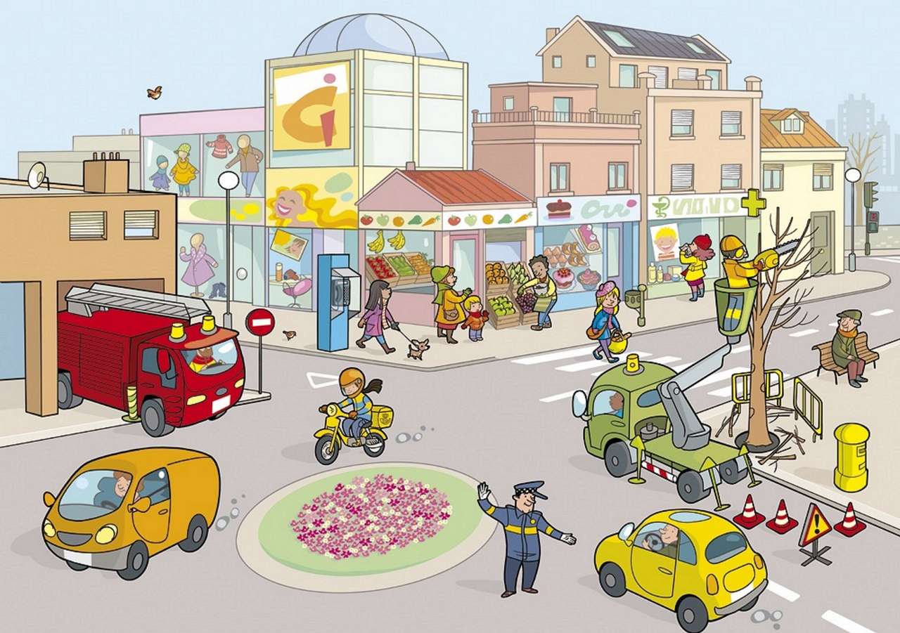 Traffic on the street jigsaw puzzle online