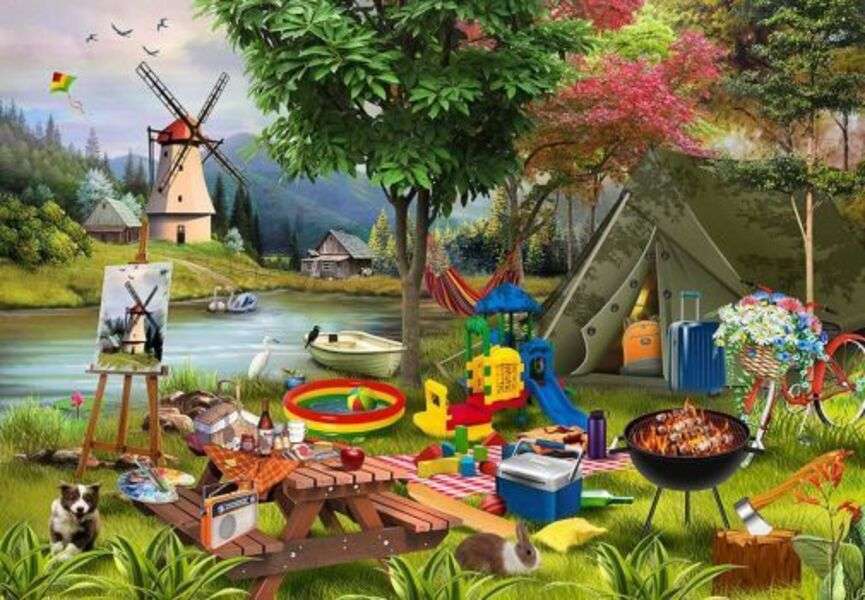 a day of camping jigsaw puzzle online