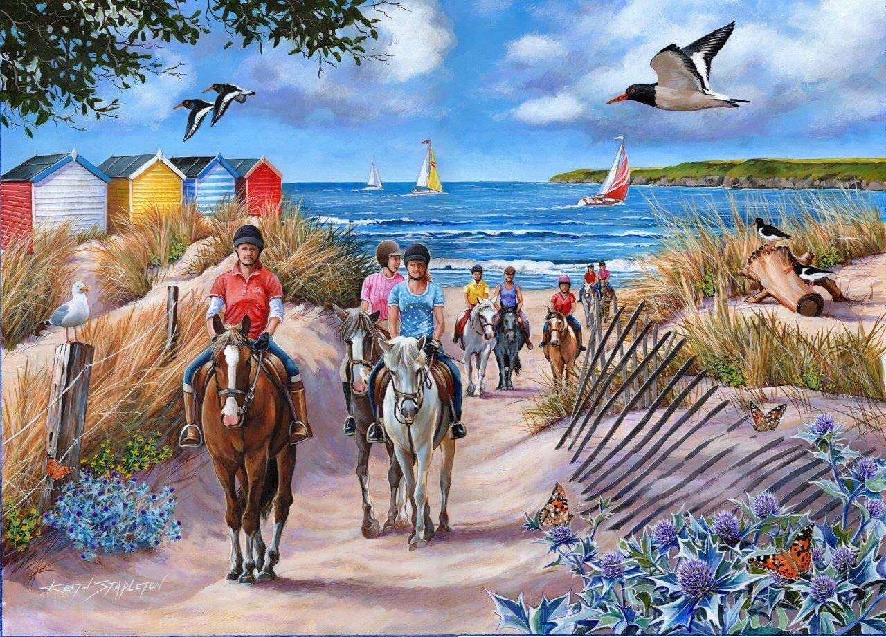 Horse riding at the Lake Online-Puzzle