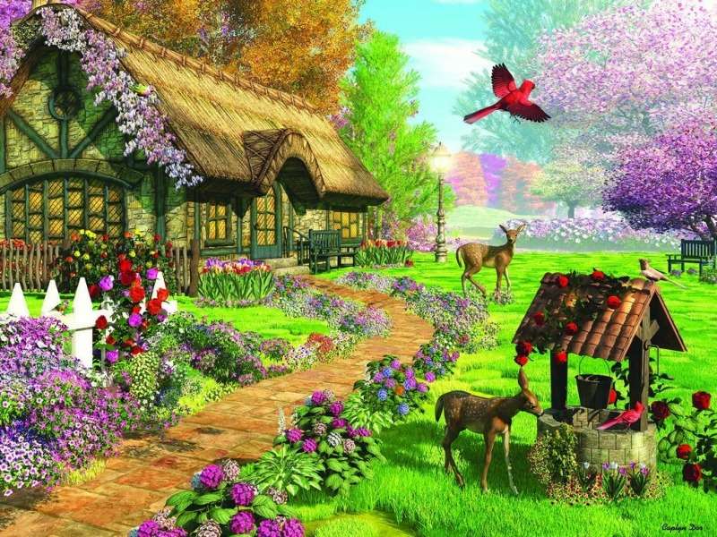 Un favoloso giardino favoloso puzzle online