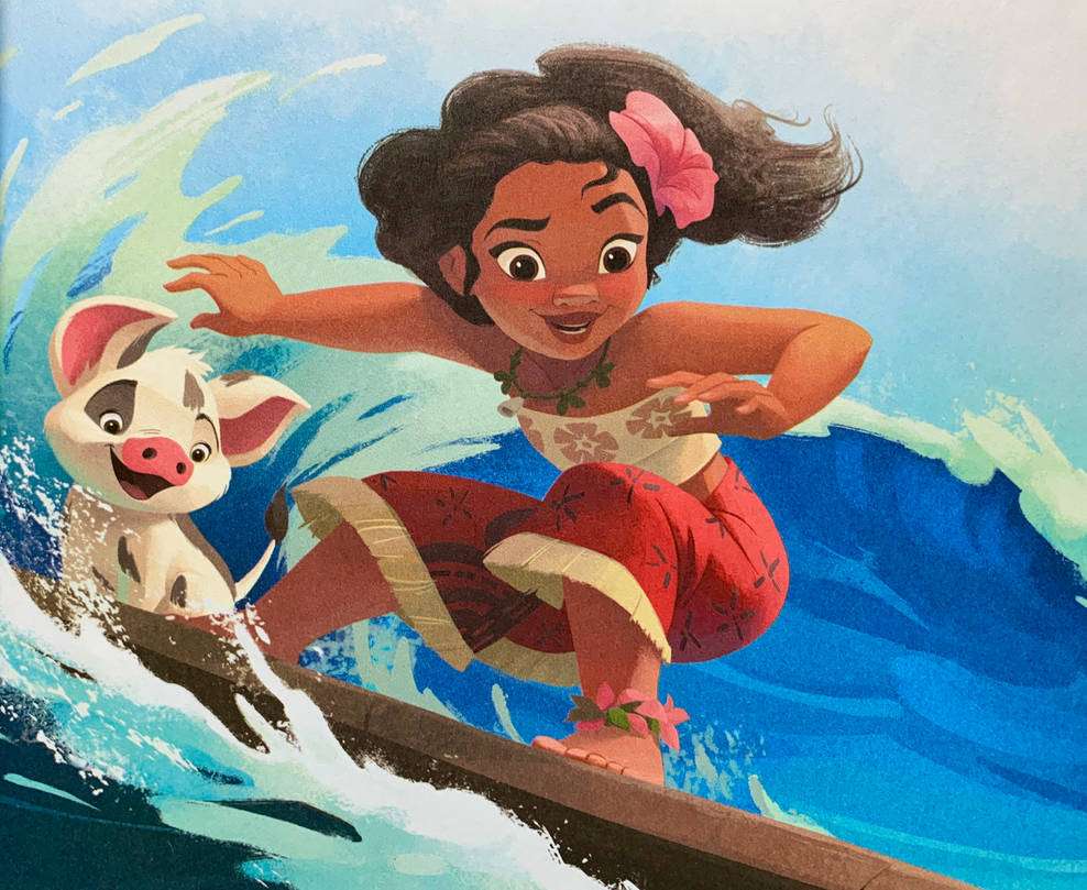 Moana and Pua Surfing jigsaw puzzle online