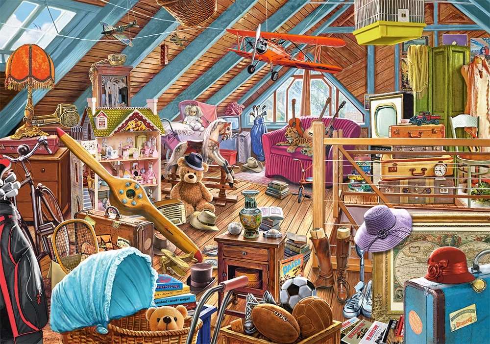 Cluttered attic online puzzle