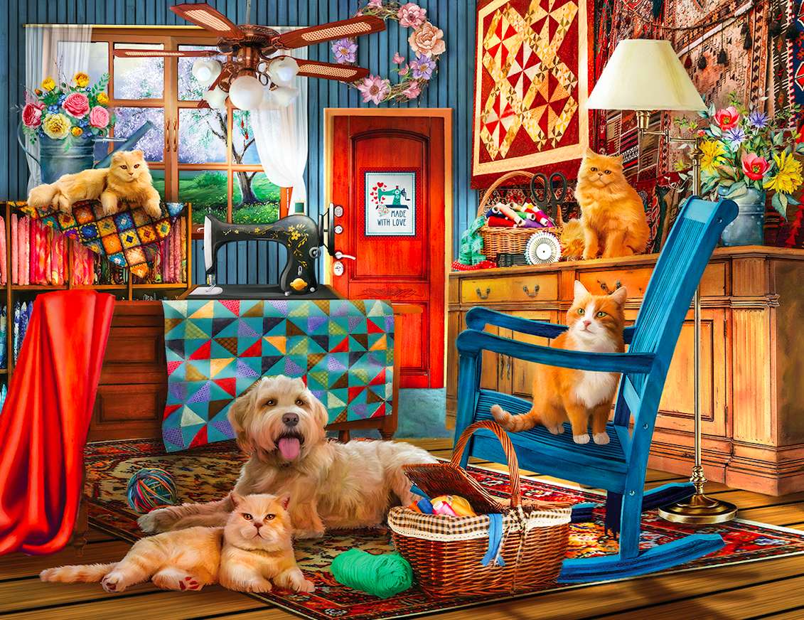 Amati animali domestici di questa casa puzzle online