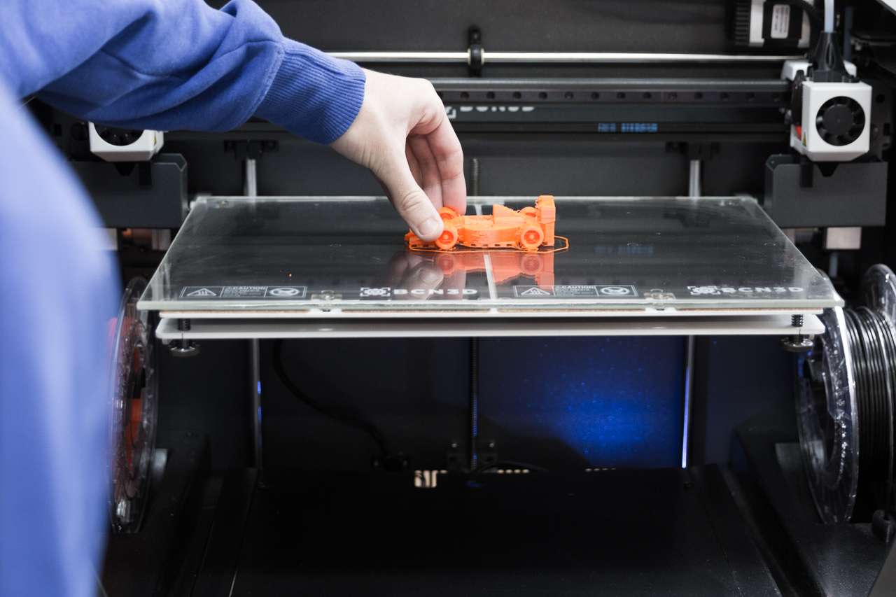 3D-printer met auto online puzzel