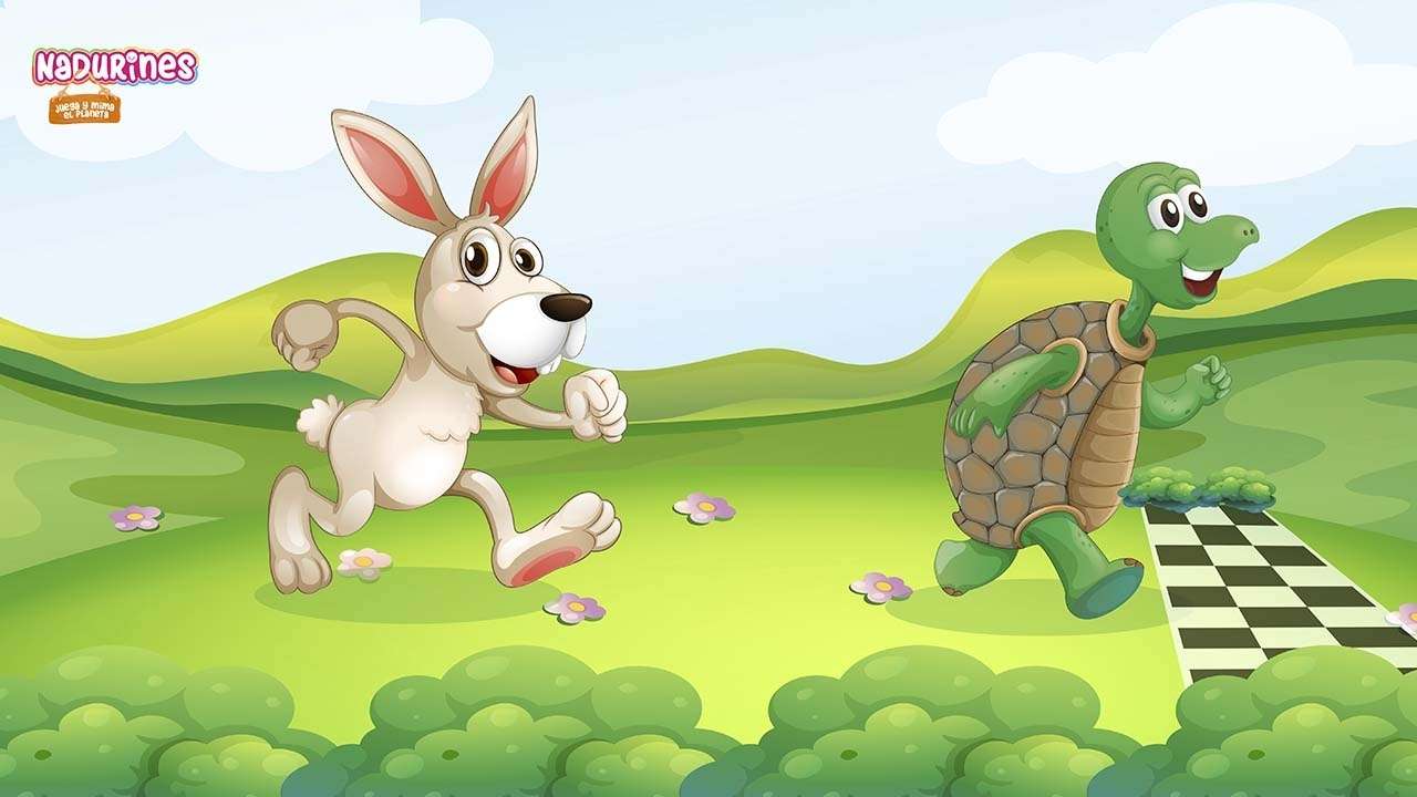 THE HARE AND THE TORTOISE jigsaw puzzle online