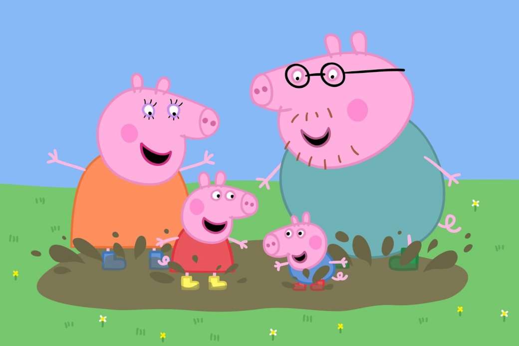 Peppa Pigs familj Pussel online