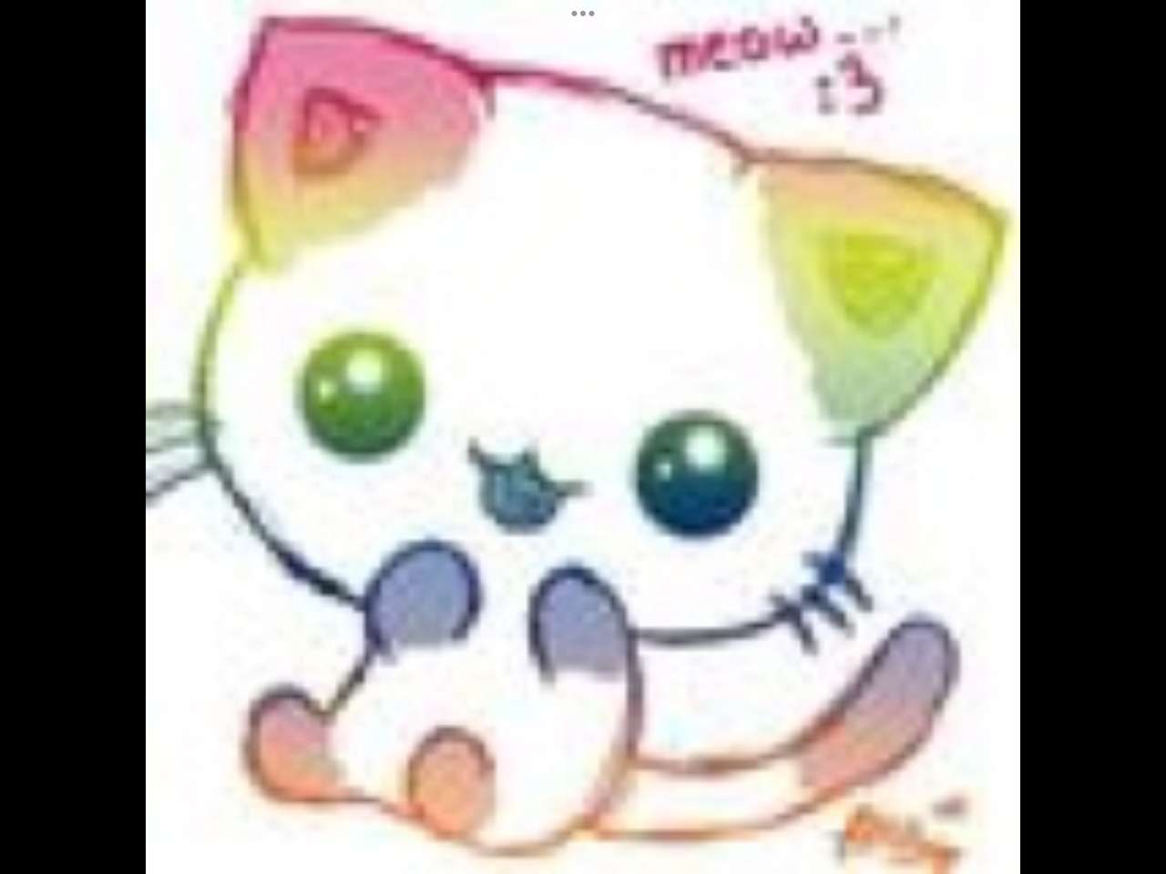 Цветна дъгова котка онлайн пъзел