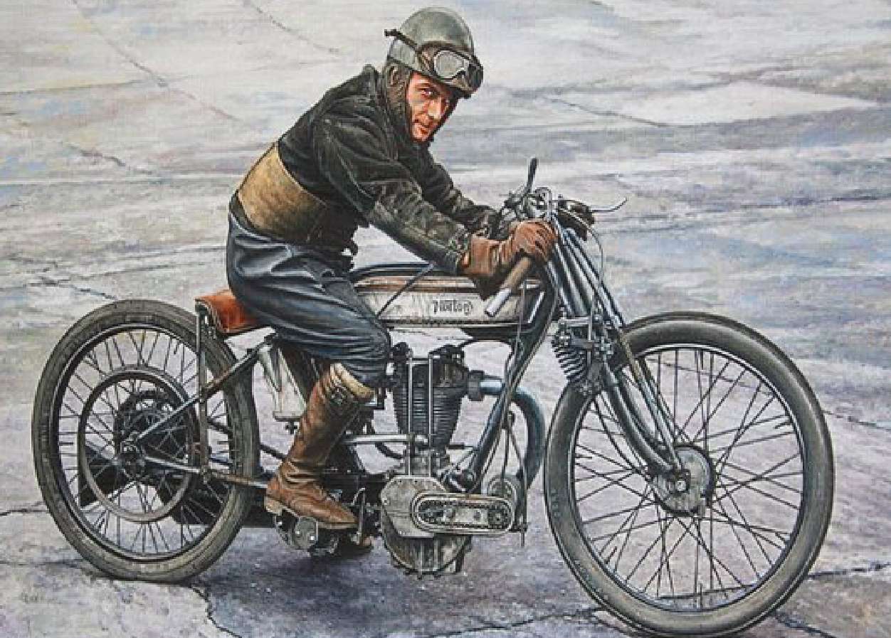 Вероятно, в прошлом был мотоцикл для бездорожья или зольный мотор. онлайн-пазл