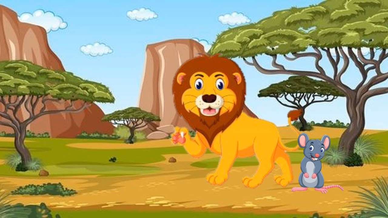Μύθος - Το λιοντάρι και το ποντίκι παζλ online