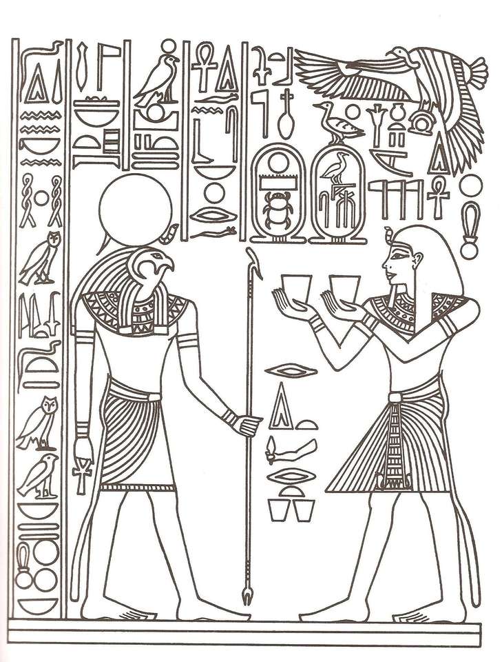 egyptisk papyrus pussel på nätet