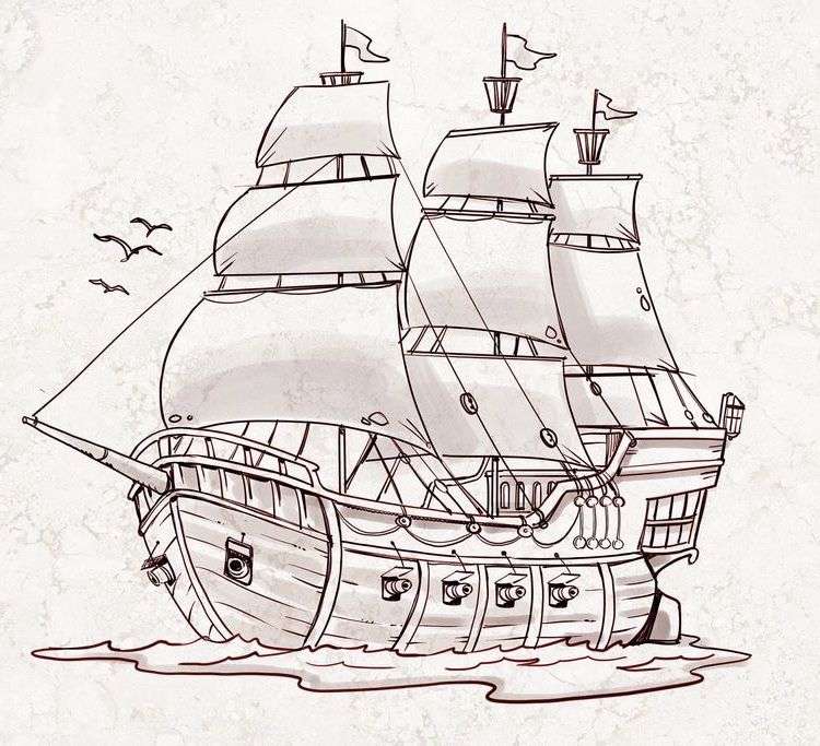 schip in het water legpuzzel online
