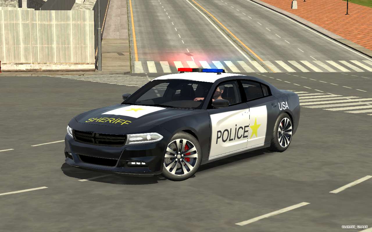 Dodge caricatore auto della polizia puzzle online