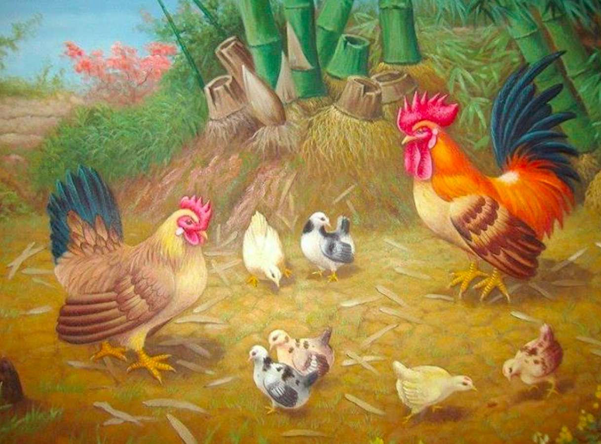 Famiglia di pollame '' Picnic '' puzzle online