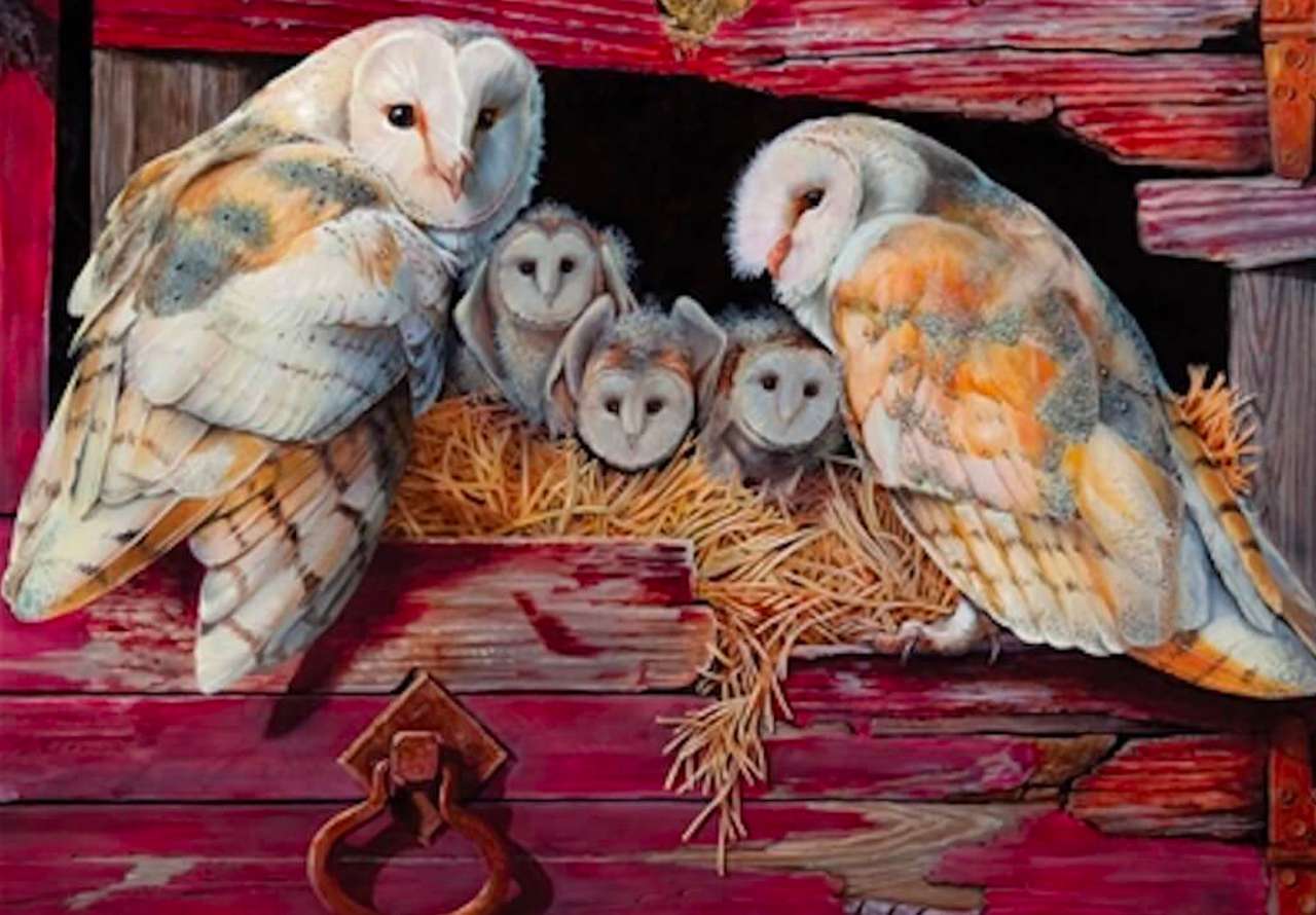 Barn Owls - forest alarm clock :) jigsaw puzzle online