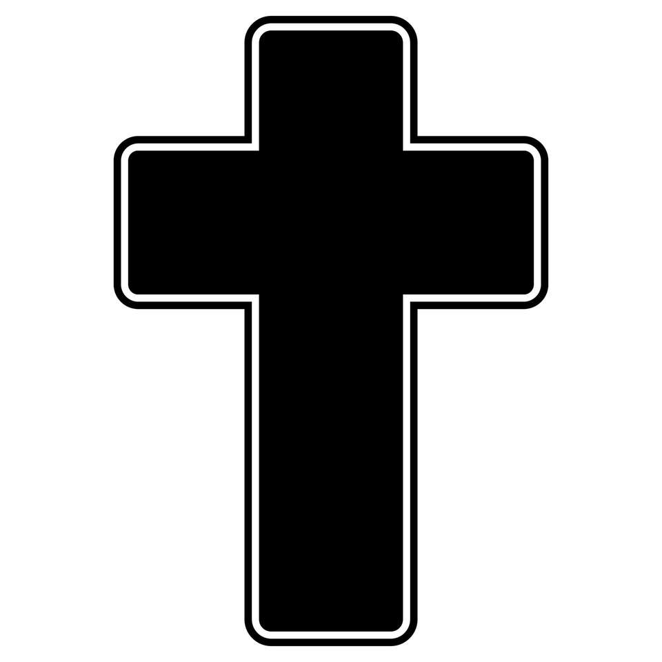 σταυρός σε μαύρο χρώμα online παζλ