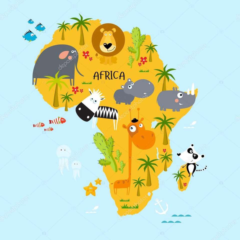 африкански континент онлайн пъзел