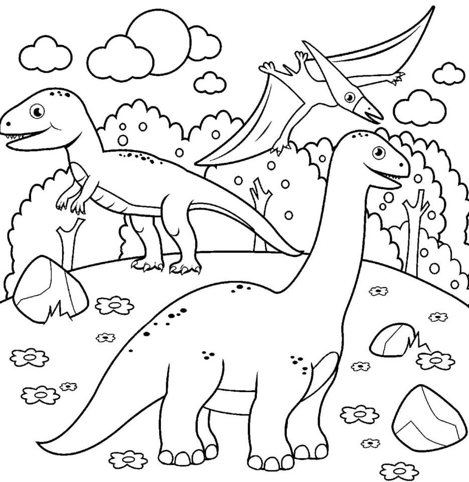 Os dinossauros puzzle online