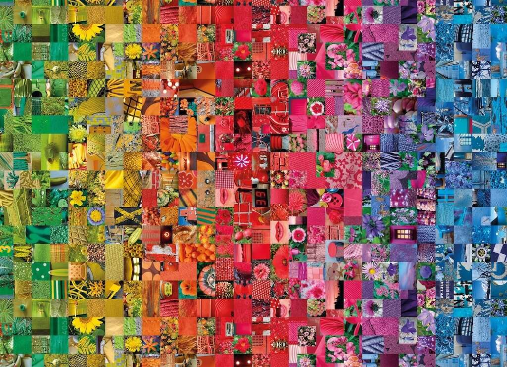 Színes mozaik színek kirakós online