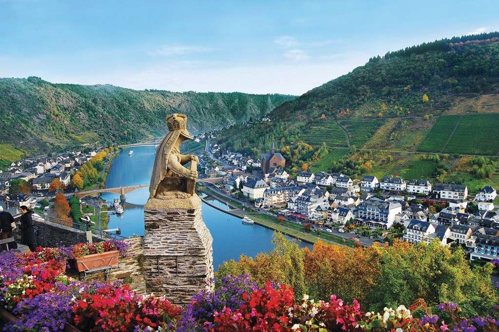 Cochem - en stad i Tyskland, vid floden Mosel pussel på nätet