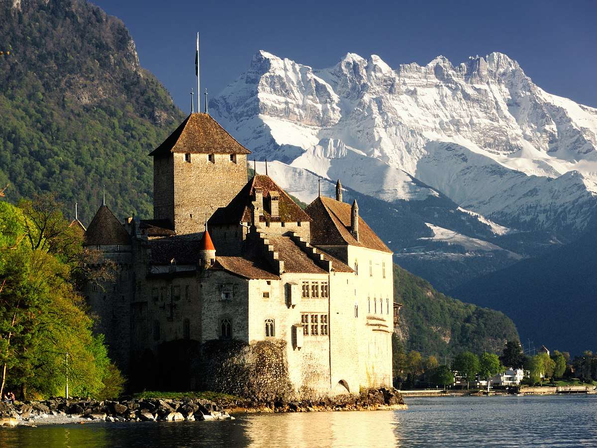 Kasteel de Chillon, Zwitserland online puzzel