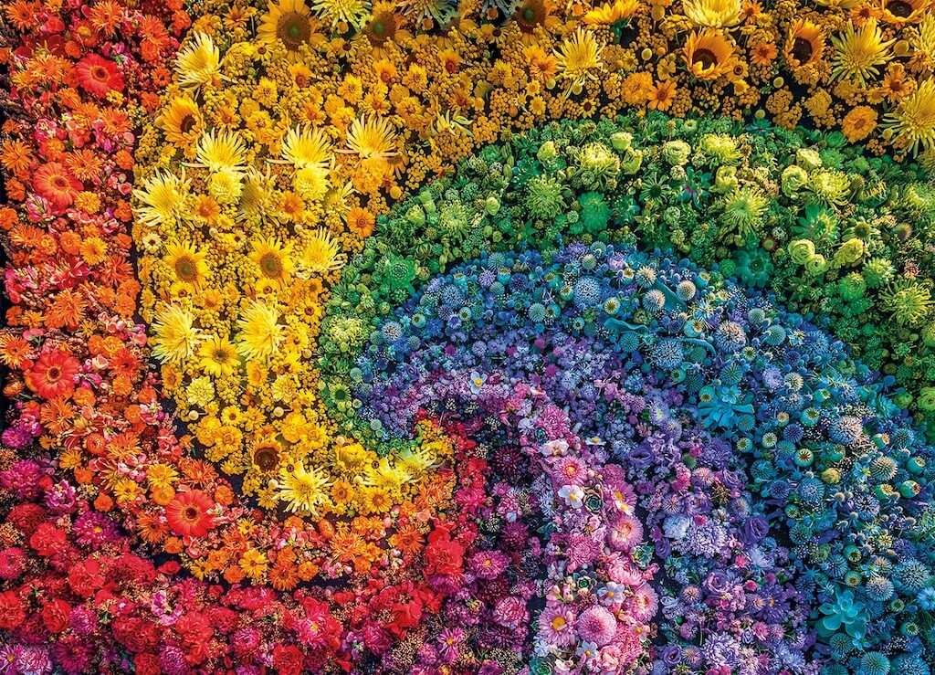 Gelockter Blumenteppich Puzzlespiel online