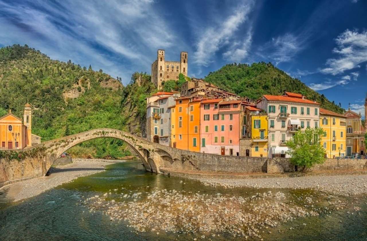 Italy-Heavy skies over Dolceacqua jigsaw puzzle online