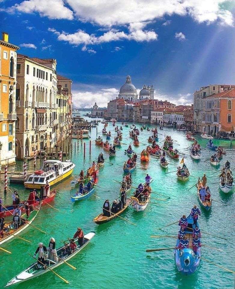Gondolele Veneției puzzle online