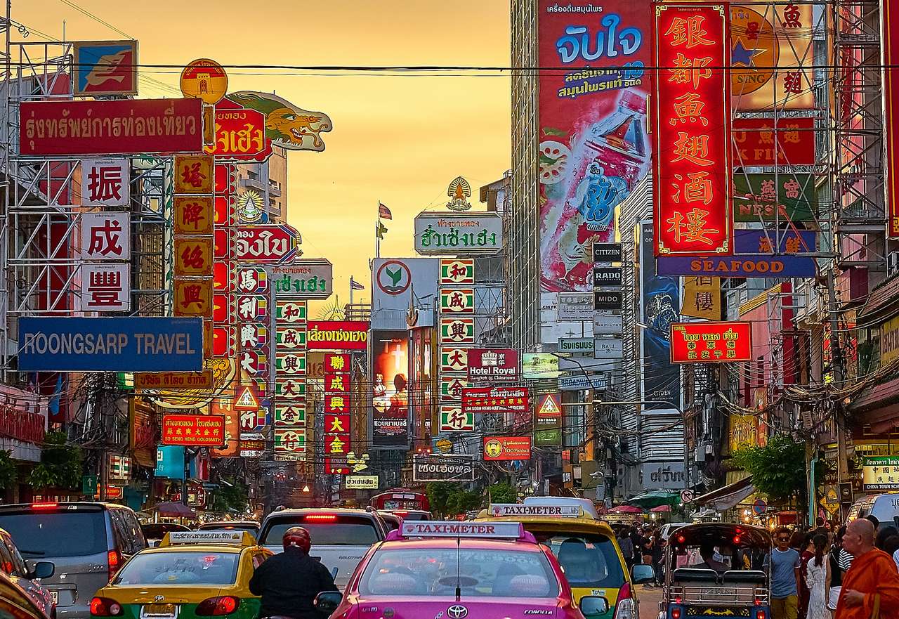 Čínská čtvrť, Bangkok, Thajsko skládačky online