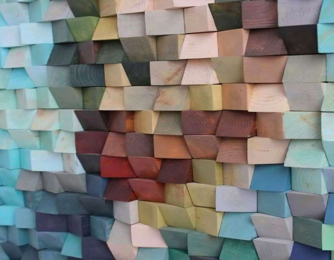 Muur in pastelkleuren legpuzzel online