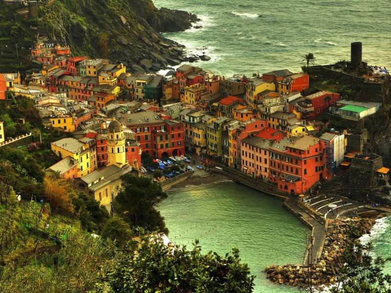 Італія - ​​казкове узбережжя Вернацца-Амальфі, онлайн пазл