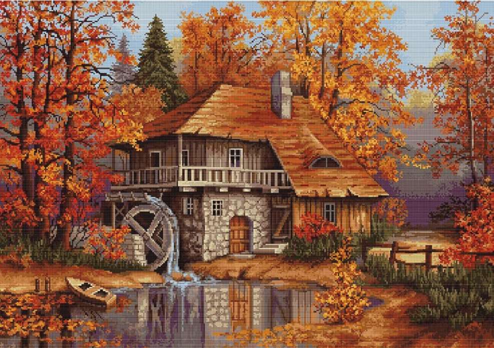 Maison et moulin puzzle en ligne