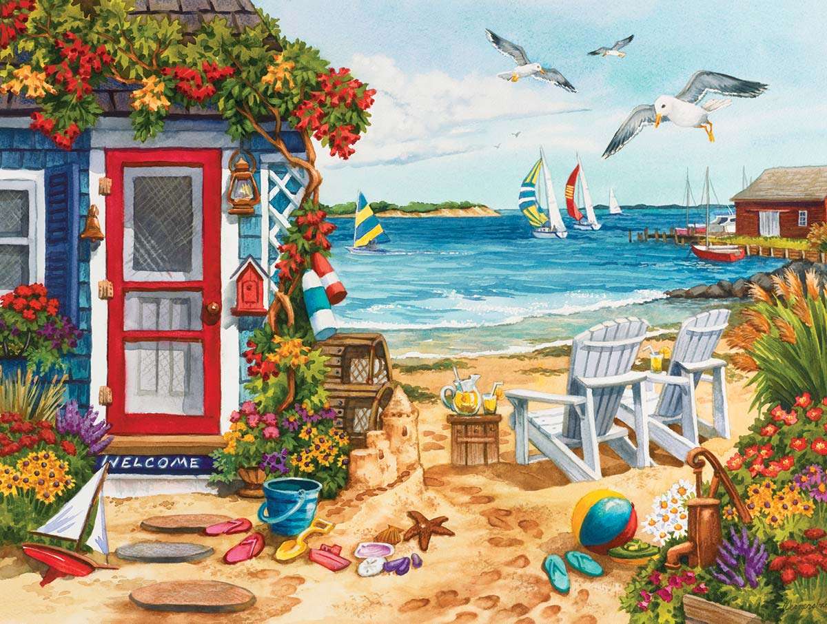 Casa de vacaciones de verano junto al mar rompecabezas en línea
