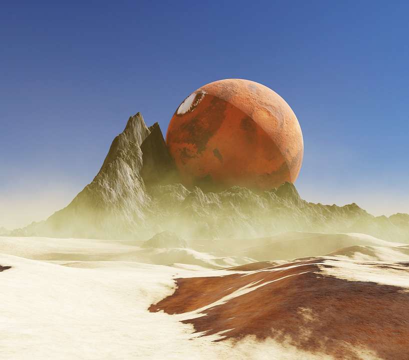 Computergrafik. Planet Mars Puzzlespiel online